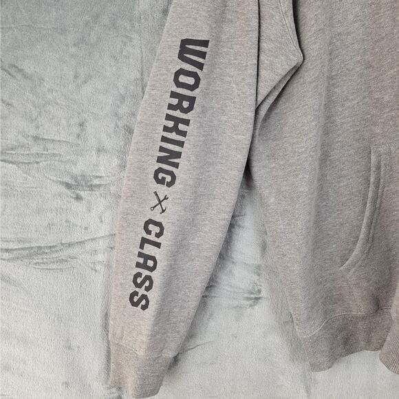 Dixxon Flannel Hoodie Medium Outdoor Working Class Full Zip Ground Up Customs - Picture 3 of 9